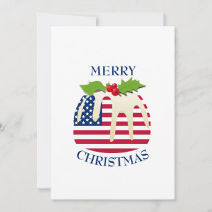 Cartes Pour Fêtes Annuelles Pudding Festif avec DRAG AMÉRICAIN Noël