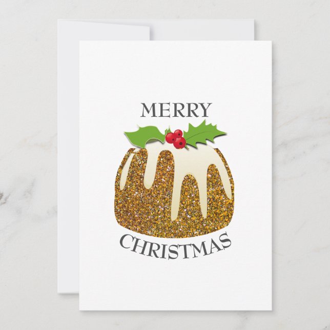 Cartes Pour Fêtes Annuelles Pudding Festif avec | PARTIES SCINTILLANT SPARKLE  (Devant)