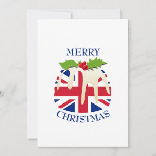 Cartes Pour Fêtes Annuelles Pudding Festif avec   UNION JACK   Noël