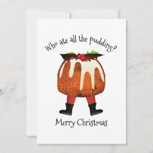 Cartes Pour Fêtes Annuelles Pudding Humour Joyeux Noël