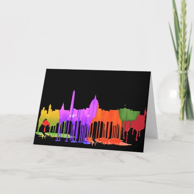 CARTES POUR FÊTES ANNUELLES PUDDLES WASHINGTON DC - (Devant)