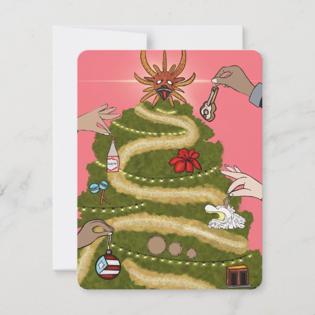 CARTES POUR FÊTES ANNUELLES PUERTO RICO CHRISTMAS TREE (Devant)