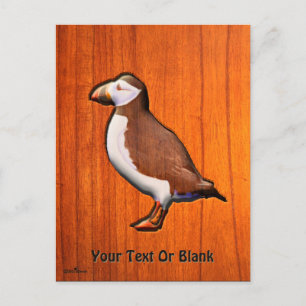 Cartes Pour Fêtes Annuelles Puffin atlantique sculpté