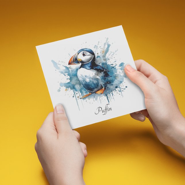 Cartes Pour Fêtes Annuelles Puffin Splash, personnalisé (Créateur téléchargé)