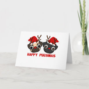 Cartes Pour Fêtes Annuelles Pug Greeting Card