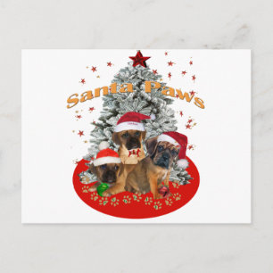 Cartes Pour Fêtes Annuelles Puggle Santa Paws