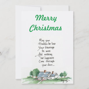 Cartes Pour Fêtes Annuelles "Puissent tous vos problèmes être moins" Texte d'e