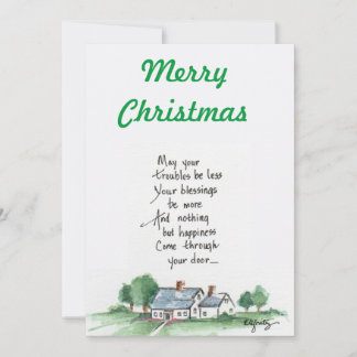 Cartes Pour Fêtes Annuelles "Puissent tous vos problèmes être moins" Texte d'e