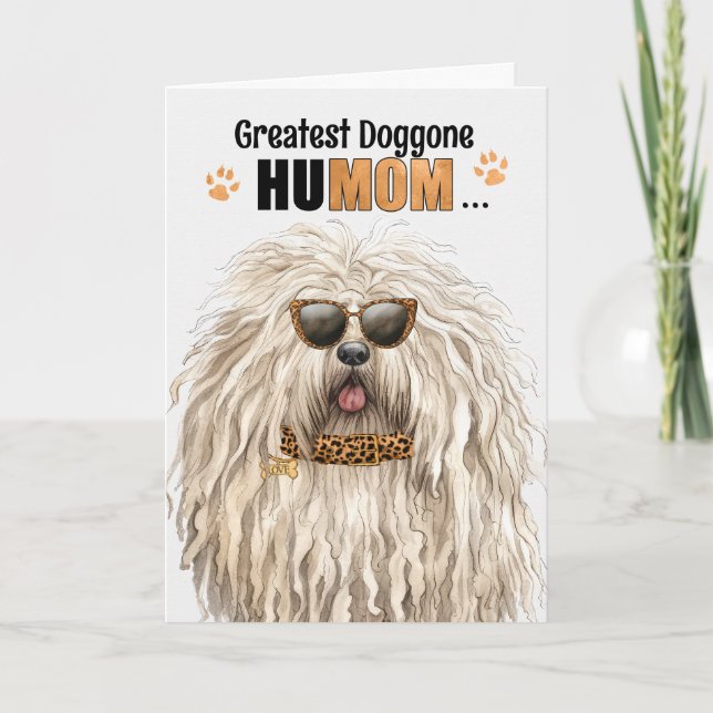 Cartes Pour Fêtes Annuelles Puli Dog Best HuMOM Jour des Mères (Devant)