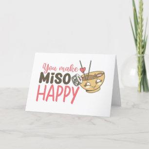 Cartes Pour Fêtes Annuelles Pun de nourriture Vous faites Miso Joyeux Joyeux S