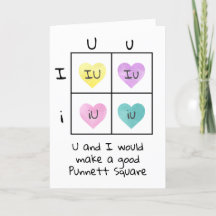 Punnett Carré Valentine Biologie Science Chem Nerd