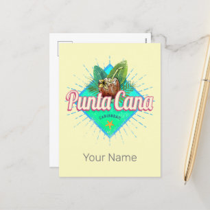 Cartes Pour Fêtes Annuelles Punta Cana Caraïbes République Dominicaine Retro