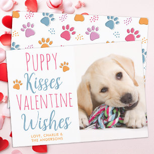 Cartes Pour Fêtes Annuelles Puppy Kisses Valentines Day Pet Chien Chien Chien 