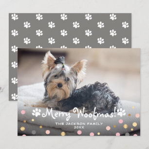 Cartes Pour Fêtes Annuelles Puppy Merry Woofmas Pet Chien de compagnie photo