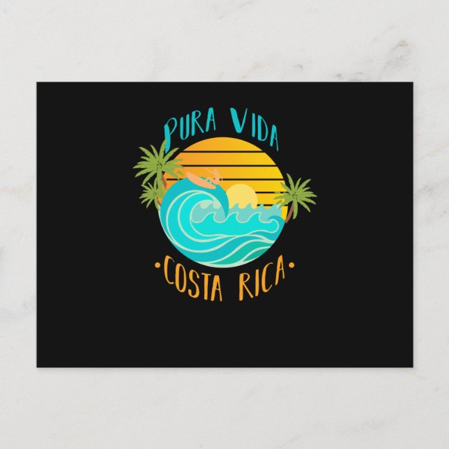 Cartes Pour Fêtes Annuelles Pura Vida Costa Rica (Devant)