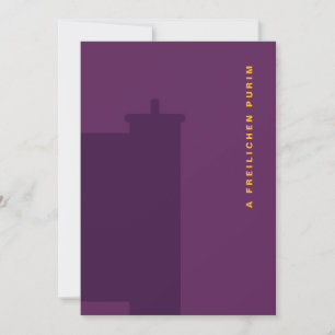 Cartes Pour Fêtes Annuelles Purim Megillah Silhouette Mishloach Manot Flat