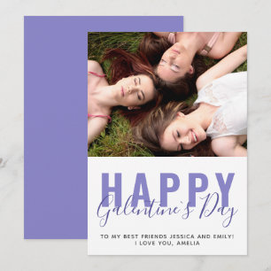 Cartes Pour Fêtes Annuelles Purple Galentine`s Day Friend Photo