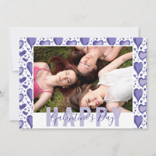 Cartes Pour Fêtes Annuelles Purple Heart Galentines Day Friend Photo