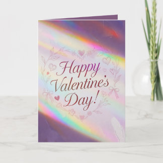 Cartes Pour Fêtes Annuelles Purple Iridescent Valentine's Day