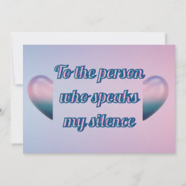 Cartes Pour Fêtes Annuelles Purple pink 3D Heart Romantic Silence Greeting 