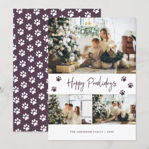 Cartes Pour Fêtes Annuelles Purple Propriétaire de Animaux de Compagnie Photo