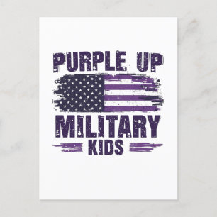 Cartes Pour Fêtes Annuelles Purple Up Militaire Enfants Mois de sensibilisatio
