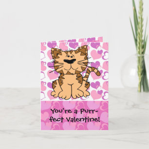Cartes Pour Fêtes Annuelles Purr-fect Valentine Cat