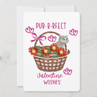 Cartes Pour Fêtes Annuelles Purrfect Valentine Wishes 