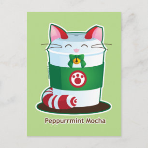 Cartes Pour Fêtes Annuelles Purrista Pawfee - Cute Holiday Coffee Cat
