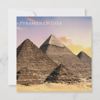 Cartes Pour Fêtes Annuelles pyramides de gizeh Égypte antique paysage désertiq