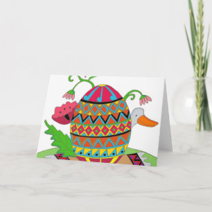 Cartes Pour Fêtes Annuelles Pysanka et art populaire d'Ukrainien de canard