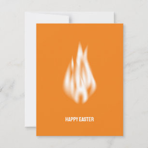 Cartes Pour Fêtes Annuelles Qr Code Joyeuse Flamme blanche douce de Pâques