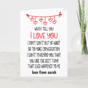 Cartes Pour Fêtes Annuelles Quand Je Te Dis Que Je T'Aime