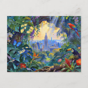 Cartes Pour Fêtes Annuelles Quand la faune observe Manhattan – Un paysage urba