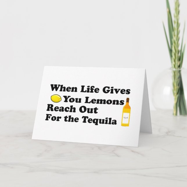 Cartes Pour Fêtes Annuelles Quand la vie vous donne citrons encouragements (Devant)