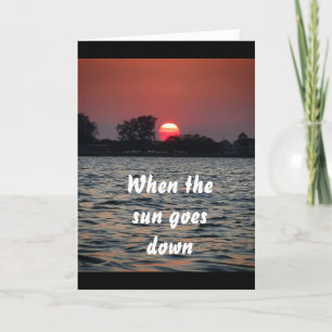 CARTES POUR FÊTES ANNUELLES QUAND LE SOLEIL DESCEND, JE "PENSE À VOUS"