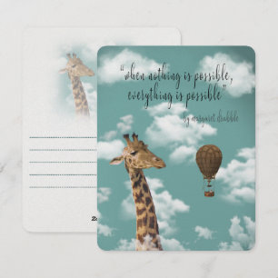 Cartes Pour Fêtes Annuelles Quand Nothing Is sure, Tout est possible Citation