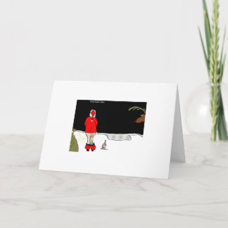 Cartes Pour Fêtes Annuelles Quand Père Noël boit ("Snowbank")