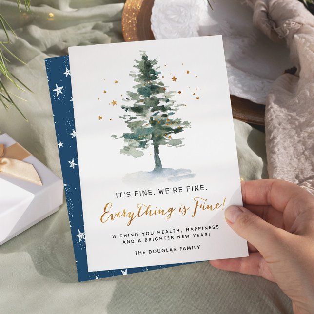 Cartes Pour Fêtes Annuelles Quarantine Noël Tout va bien drôle (Créateur téléchargé)