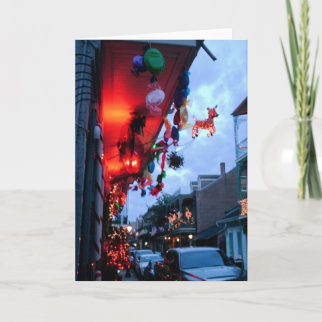 Cartes Pour Fêtes Annuelles Quartier français à Christmas Fig Street Studio (Devant)