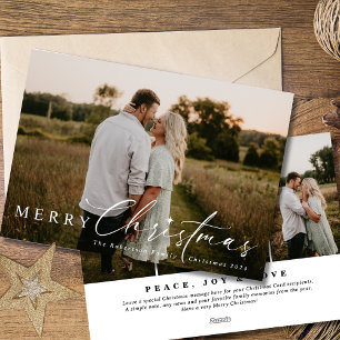 Cartes Pour Fêtes Annuelles Quatre Photo Moderne Étoile de Noël Religieux