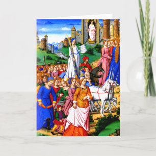 Cartes Pour Fêtes Annuelles "Quatre Unicornes mènent la procession"