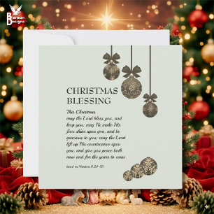 Cartes Pour Fêtes Annuelles QUE DIEU VOUS BÉNISSE Noël chrétien
