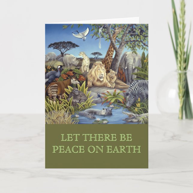 Cartes Pour Fêtes Annuelles Que la paix soit sur Terre (Devant)
