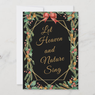 Cartes Pour Fêtes Annuelles Que Le Ciel Et La Nature Chantent - Cadre Or - Nat