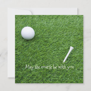 Cartes Pour Fêtes Annuelles Que le terrain soit avec vous avec le golf, le gol