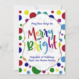 Cartes Pour Fêtes Annuelles Que vos journées soient joyeuses et lumineuses Cer