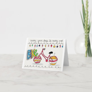 Cartes Pour Fêtes Annuelles Que vos jours soient joyeux et à vélo