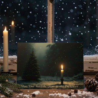 Cartes Pour Fêtes Annuelles Que votre Yule brille Gothique Yule Solstice d'hiv