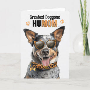 Cartes Pour Fêtes Annuelles Queensland Heeler Dog Greatest HuMOM Mother's Day